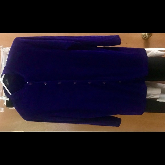 New Vikki Vi Purple Top or Jacket Button Down 1X made in USA - Picture 1 of 12